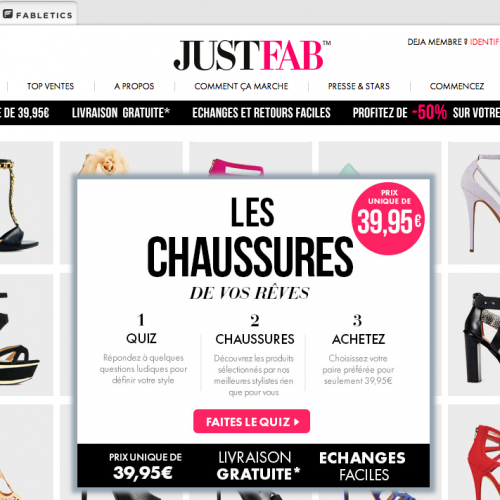 Illustration 1 Ecommerce : Zoom sur Justfab.fr