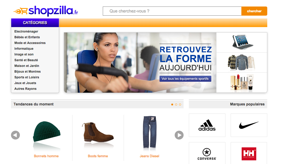 Illustration 1 Zoom sur Shopzilla - Comparateur de prix - Site Ecommerce