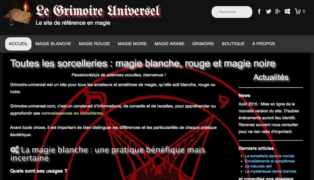 Illustration 1 Le grimoire universel, un cas SEO bien particulier