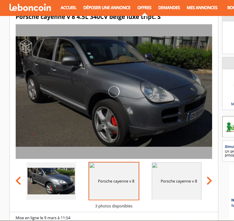 impression d'écran du site Leboncoin
