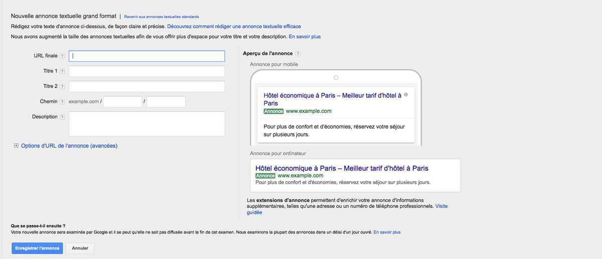 Illustration 1 Google Adwords revoit complètement la conception des annonces