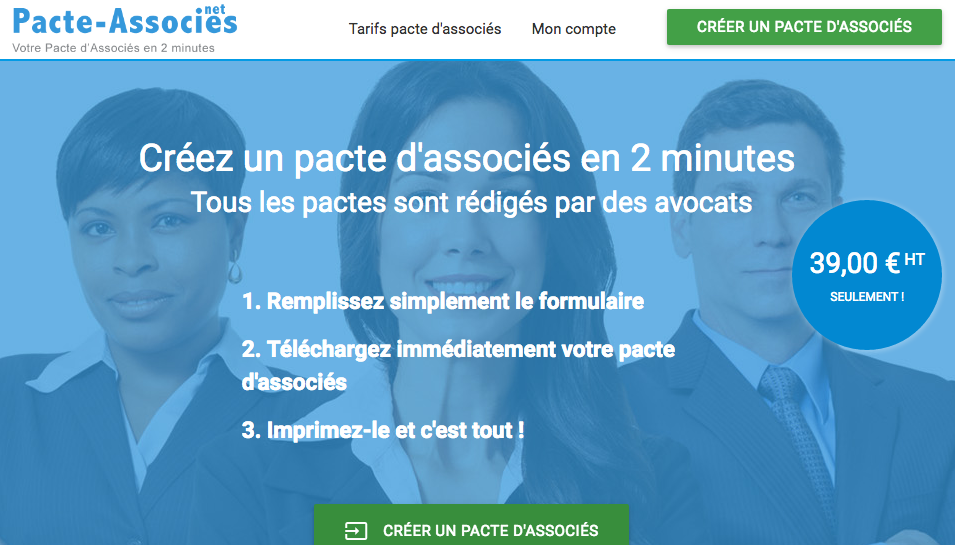 Illustration 1 Nouveau site Ecommerce : Pacte-Associes.net