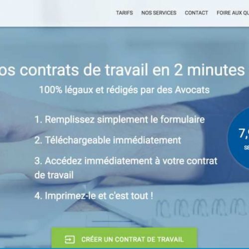 Illustration 1 Focus sur Contrats-de-travail.net spécialisé dans la création de contrats de travail en ligne