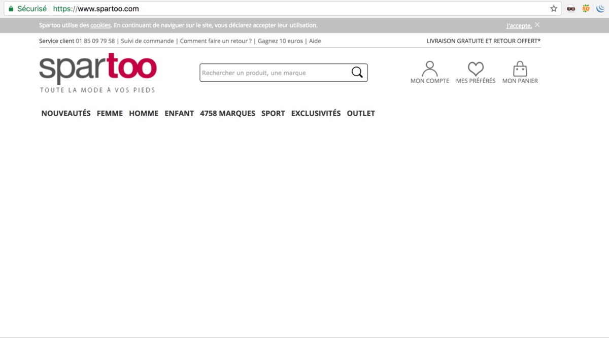 Illustration 1 Ecommerce down : Spartoo