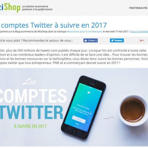 Illustration 1 Ecommerce : WIzishop présente les comptes Twitter à suivre en 2017