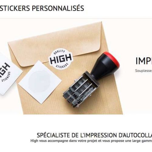 Illustration 1 Découvrez High Stickers, site Ecommerce d'impression de stickers