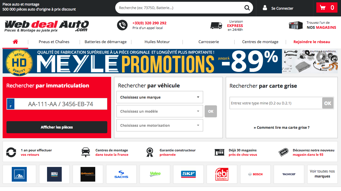 Illustration 1 Test consommateur : Focus sur le site Ecommerce WebDealAuto spécialiste de la pièce auto