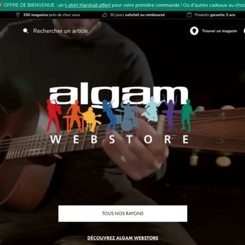 Illustration 1 [ECOMMERCE] ALGAM lance son site Ecommerce d'instruments de musique