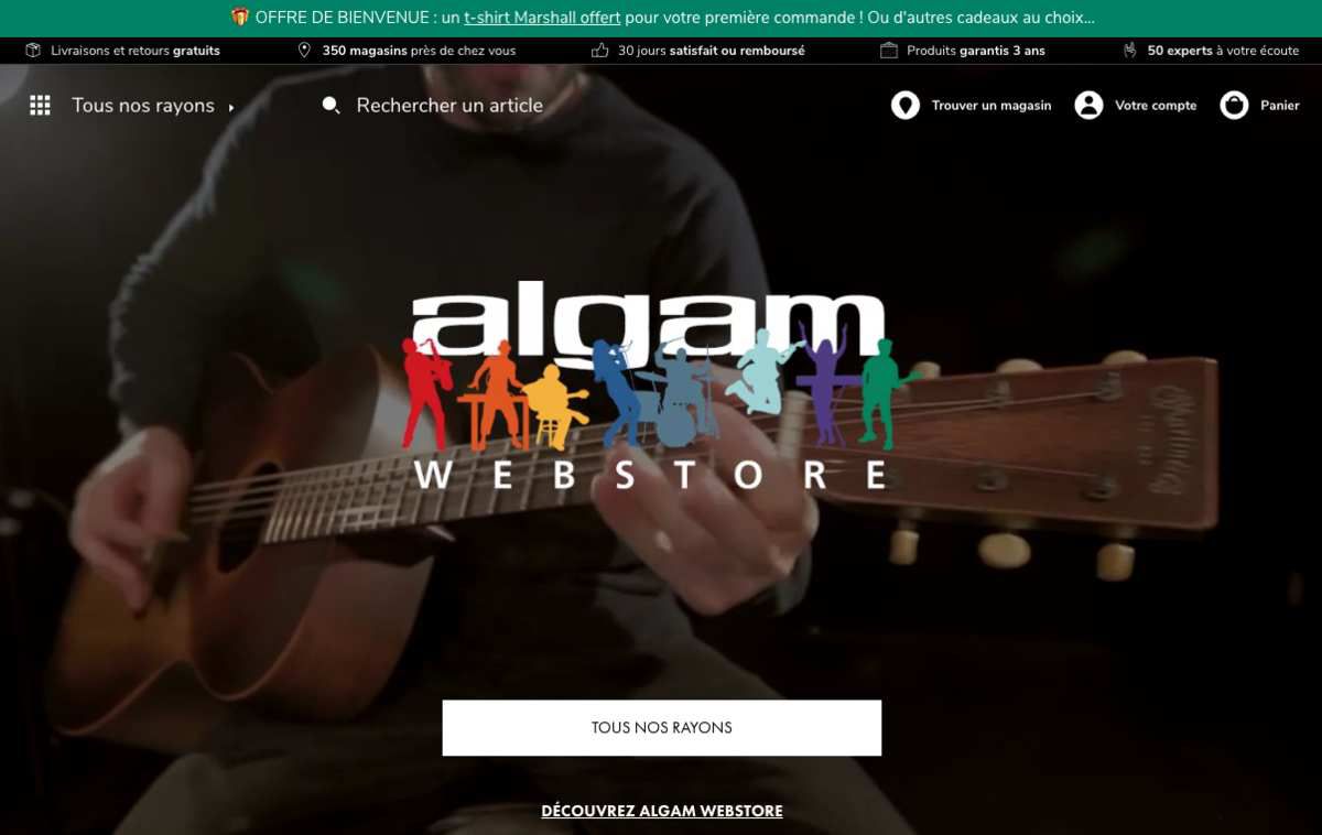 [ECOMMERCE] ALGAM lance son site Ecommerce d'instruments de musique