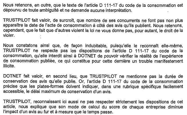 Extrait de l'ordonnance de référé prononcée le 29 Janvier 2021