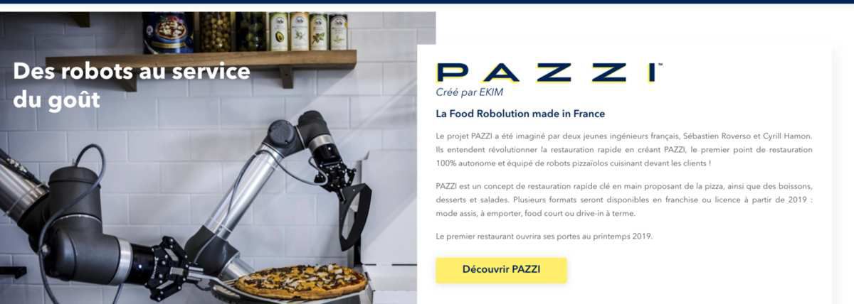 [FOODTECH] La start-up Pazzi (ex-EKMI) lève 10 Millions d'euros pour sa pizzeria autonome