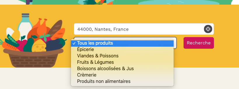 Sélection des produits sur localetfrais.fr