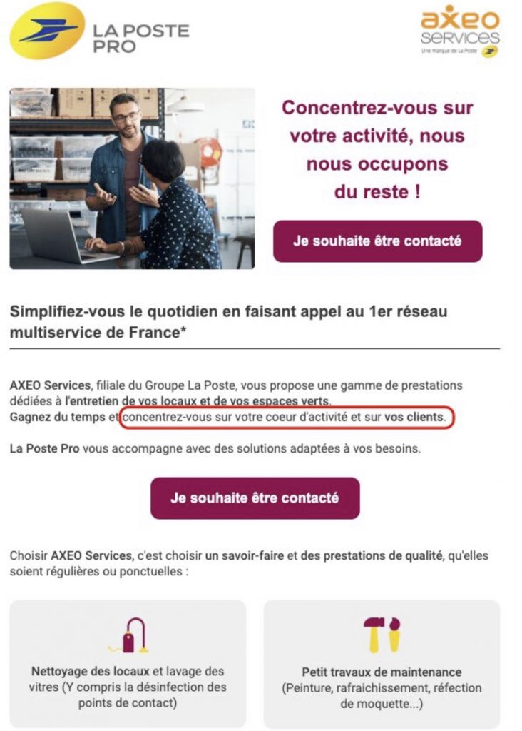 La Poste Problème distribution de courrier réexpédition