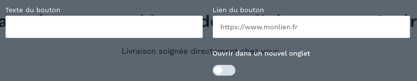 configurer un élément du site wizishop