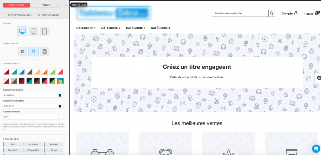 Personnaliser le design d'un site wizishop